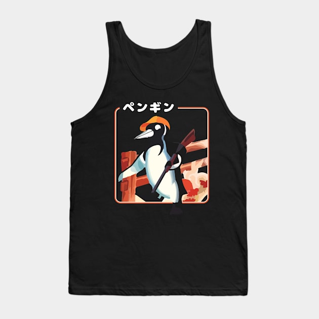 Japanese Penguin Tank Top by Widmore